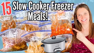 15 DUMP amp GO Slow Cooker Freezer Meals  Quick and EASY Tasty Crockpot Recipes  Julia Pacheco [upl. by Ozzy]