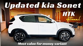 Kia sonet htk optional 2024  New update  Features  Kia sonet optional petrol 937 lakh  sonet [upl. by Immot]