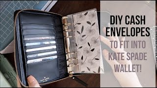 HOW TO MAKE CASH ENVELOPES  TUTORIAL  Kate Spade planner wallet filofax  SPECIAL ANNOUNCEMENT [upl. by Hemetaf]