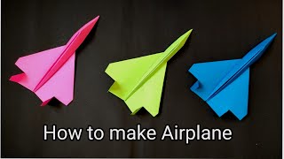 How to make Airplane  Paper Airplane  F15 paper jet  Paper jet  simple paper craft  Diy [upl. by Keefe]