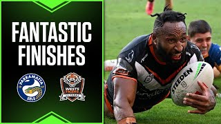 NRL 2024  Fantastic Finishes  Eels v Wests Tigers  Round 4 [upl. by Leidag137]