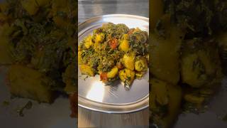 Methi Saag  Fenugreek leaves Recipe  Methi Sabzi 🥰🥰 shorts [upl. by Cyd]