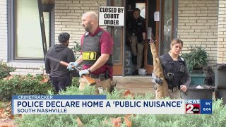 South Nashville home padlocked declared a public nuisance [upl. by Sibyl855]