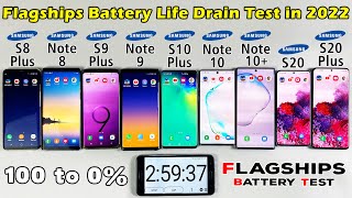 S20 Plus  S20  Note 10  Note 10  S10  Note 9  S9  Note 8  S8 Plus Battery Drain Test 2022 [upl. by Yeliab892]