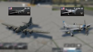 War Thunder Mobile  B17E amp P47N15 [upl. by Uah]