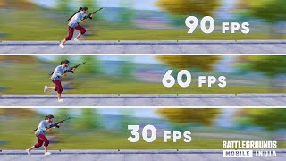 90 FPS vs 60 FPS vs 30 FPS Does FPS Matter FPS Comparison For BGMI PUBG MOBILE [upl. by Galatia]