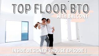 HOUSE TOUR Singapore 4room Top floor BTO with tiny balcony  BTO HDB Renovation  EP 1  with sub [upl. by Ylek]