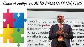 Simone Chiarelli come si redige un atto amministrativo [upl. by Enohpesrep728]