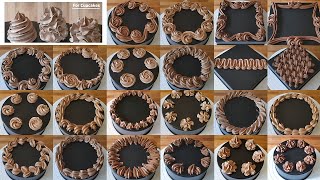 Decoration Ideas made with only Wilton Nozzle 1M  Homemade Cake [upl. by Atilrac425]