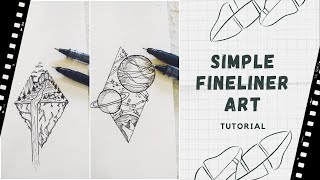 How To Simple Fineliner Art  Easy Tutorial [upl. by Verne]