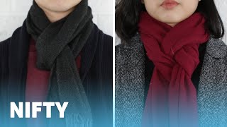 9 Classy Ways To Wear A Winter Scarf [upl. by Ruenhs]