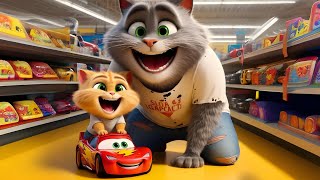 Poor Dad Cat works to buy Gifts for Kittens 😿🎁 funny memes shorts cute cartoon reels [upl. by Silvano]