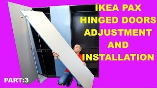 Ikea Pax hinged doors adjustment and installation [upl. by Nazarius]