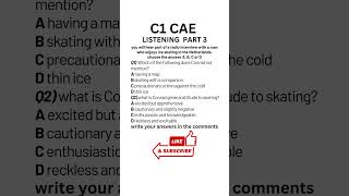 C1 Certificate Advanced English CAE Preparation Listening Practice  Part 3 learningenglish cae [upl. by Maurili]