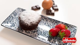 Receta de COULANT DE CHOCOLATE casero 🍫  Cómo hacer Volcán de Chocolate caliente paso a paso [upl. by Nij]