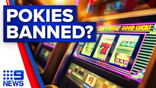 Plan to pull pokies machines from NSW pubs and clubs announced  9 News Australia [upl. by Artimed922]