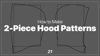 Two Piece Hood Pattern Making  How to draft basic hood patterns from scratch [upl. by Bohrer]