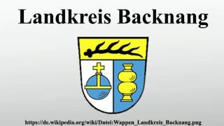 Landkreis Backnang [upl. by Vezza]