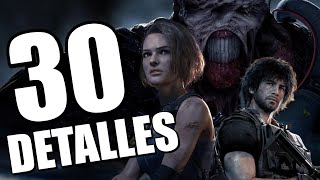 30 DETALLES ALUCINANTES de RESIDENT EVIL 3 REMAKE [upl. by Nylirak113]