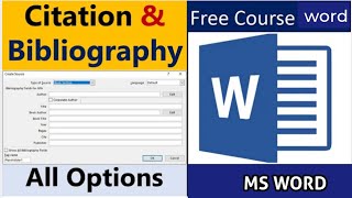 Microsoft MS word reference tab how to insert citation amp bibliography in Ms word [upl. by Leynwad]