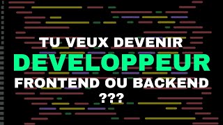 Développeurs web  frontend ou backend  developpeur web [upl. by Cohby18]