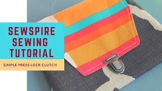 How to sew a simple press lock clutch by Sewspire [upl. by Attwood]