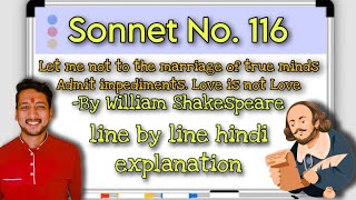 Sonnet 116  Let me not to the marriage of true minds William Shakespeare Line by line explanation [upl. by Ninel]