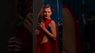 Taapsee Pannu wearing red saree and red holding red rose she looking gorgeous and beautiful [upl. by Corel]