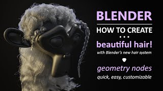 Create Realistic Hair in Blender with Geometry Nodes [upl. by Enilrem]