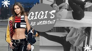 GIGI HADIDS INTENSE AB WORKOUT  No Equipment Required [upl. by Nanreik356]