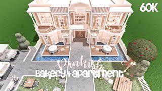 Pink Bakery  Apartment  Bloxburg Build [upl. by Ahtilat]