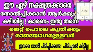 ഒരു വർഷത്തിനിടെ 7 നാളിന് രാജയോഗം ജെറ്റ് പൊലെ കുതിച്ചു ഉയരും RAJAYOGAM 2023 2023 LUCKY LINES [upl. by Yaffit]