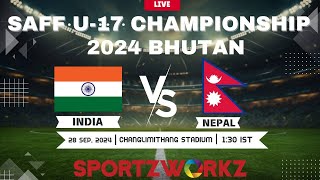 INDIA VS NEPAL  SAFF U17 Men’s Championship 2024 BHUTAN [upl. by Tilly796]