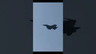 F16 FLYBY ON ARRIVAL AT AIRSHOW LONDON f16 usaf airshow shorts aviation [upl. by Mcintosh713]