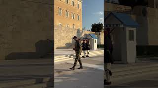 Greece Athens Hellenic parliament Changing of the guards Ελλάδα Βουλή Αλλαγή φρουράς🇬🇷 [upl. by Can]