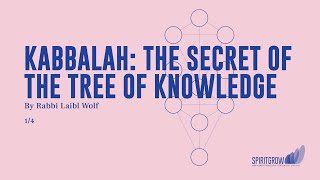 Kabbalah The Secret of the Tree of Knowledge  Rabbi Laibl Wolf Spiritgrow  Josef Kryss Center [upl. by Ardyce]