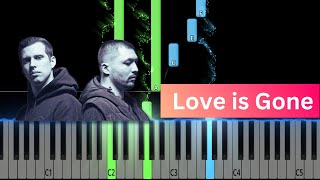 How to play Love Is Gone on piano Easy Tutorial [upl. by Rebeh42]