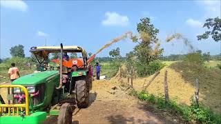 PADDY THRESHER MACHINE  WORK AT DORAGUDA  JOHNDEEREjohndereautomobile [upl. by Eliath547]