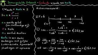Samengestelde interest contante waarde van een rente  bedrijfseconomie uitleg [upl. by Orling]