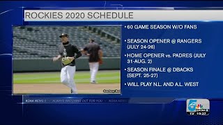 MLB announces new 2020 Rockies schedule [upl. by Naejamron887]