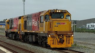 DCP 4628 amp DFT 7104 light as Train WL5 past Rolleston Railway Station in Rolleston [upl. by Fe]