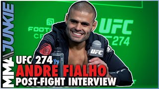 Andre Fialho looking to return quickly to Octagon in Singapore after knockout victory  UFC274 [upl. by Atkins570]