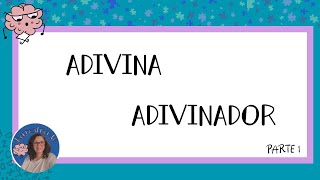 Actividad  AdivinaAdivinador PARTE 1 [upl. by Ehcnalb]