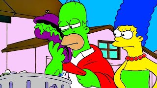 HOMERO SE lNT0XIC4 CON UN SANWICH DE 1000 AÑOS LOS SIMPSON CAPITULOS COMPLETOS [upl. by Lilyan]