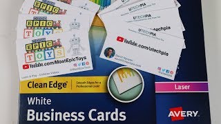 How to Print Business Cards at Home DEMO amp REVIEW Avery Clean Edge Business Cards [upl. by Bennett]