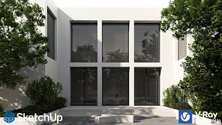 Create Exterior Visualization in VRay for SketchUp  Beginner Rendering Tutorial From Zero to Hero [upl. by Idarb731]