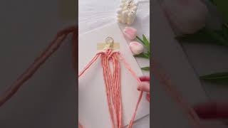 Llavero de corazón en macramé macrame diy handmade diyprojects tutorial macramediy [upl. by Anisamoht206]