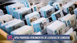 APSV prorroga vencimientos de licencias de conducir [upl. by Anaehs]