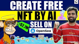 Opensea Full Tutorial In Hindi  How To Create Nft And Sell Them On Opensea  Nft Ai Art Generator [upl. by Matt]