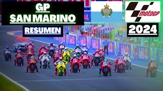 🏁 RESUMEN  GP de SAN MARINO  MotoGP 2024 🏁 [upl. by Anileva]